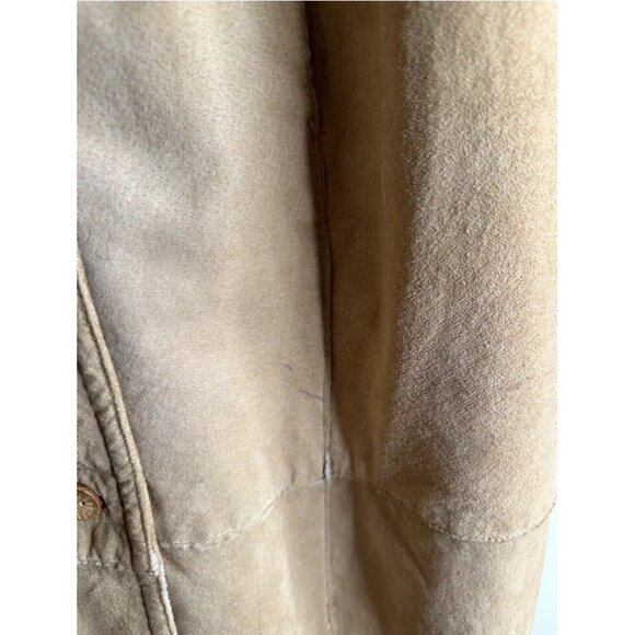 VTG Y2k Penny Lane Suede Leather Afghan Shearling Long Coat Hippie Boho Chic 6 - Picture 2 of 16